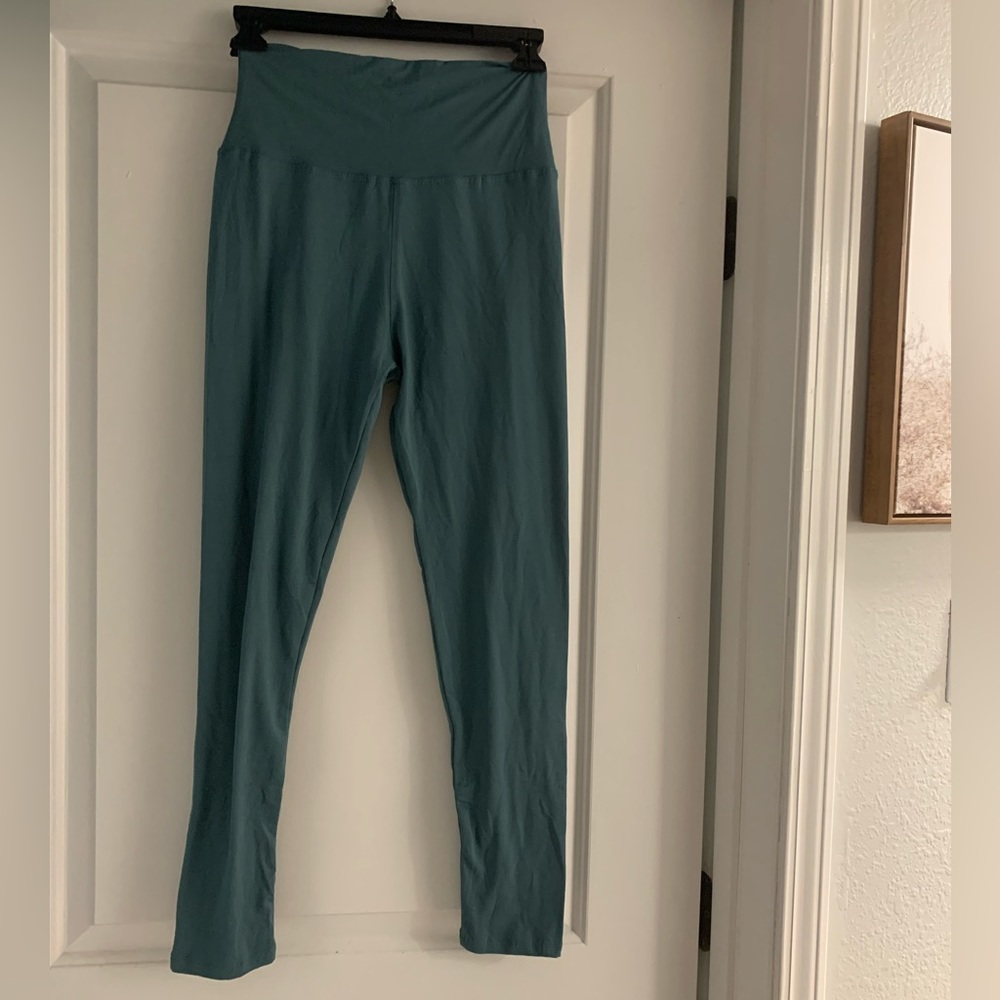 Teal cotton leggings